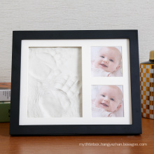 High Quality Custom Memory Art Kit Frames White Baby Handprint Footprint Photo Frame Kit